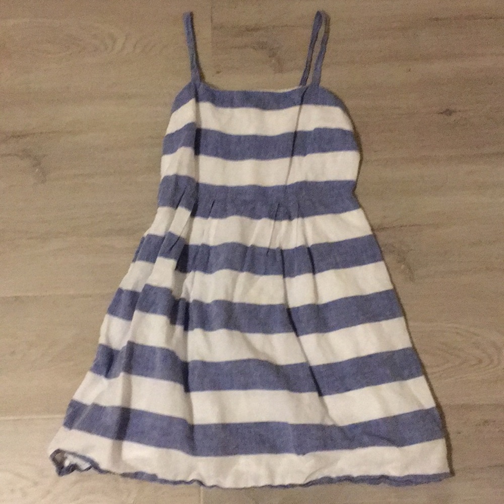 Loft Blue and White Striped Dress